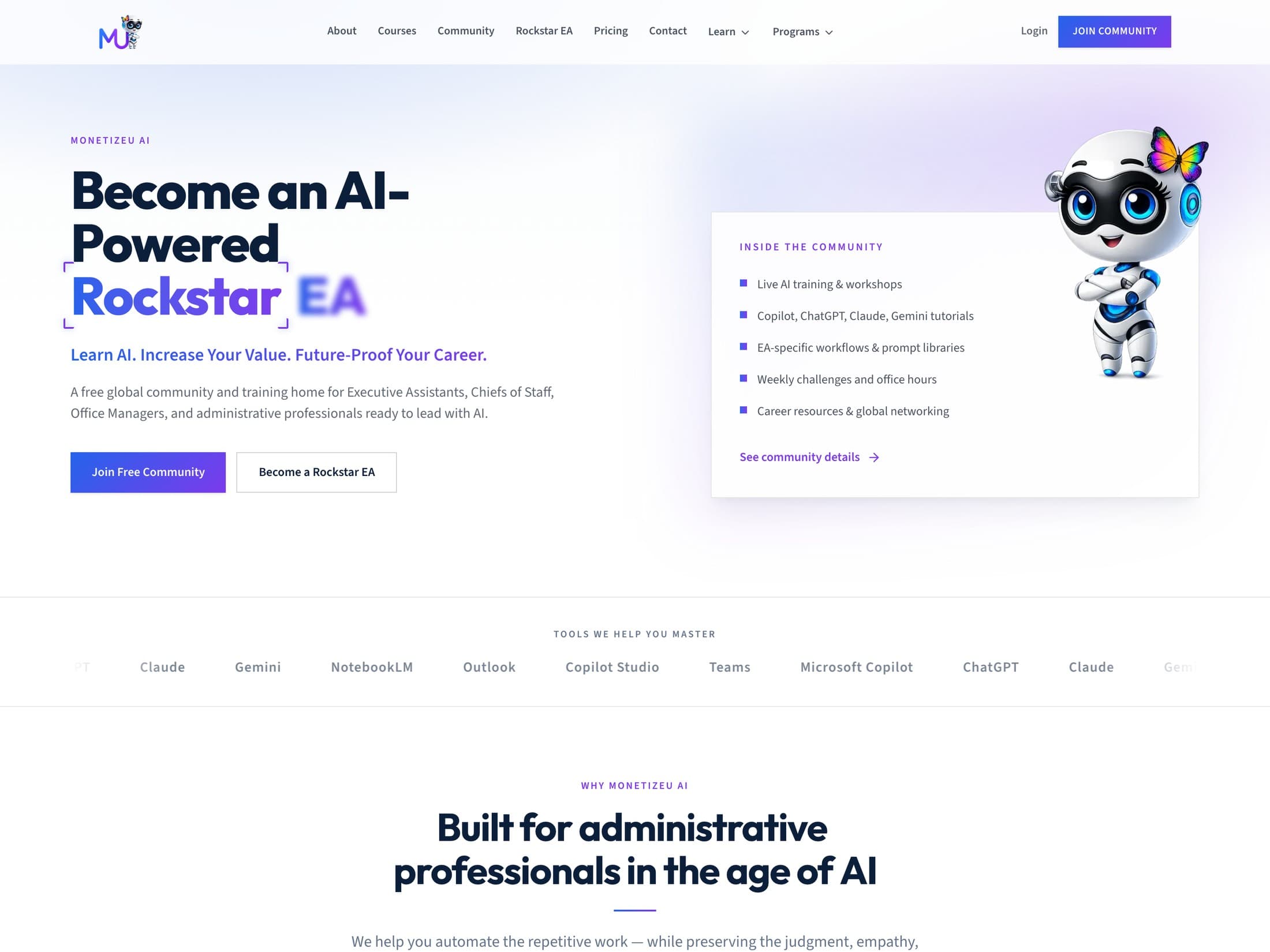 MonetizeU AI — AI training, certification and community platform for executive assistants